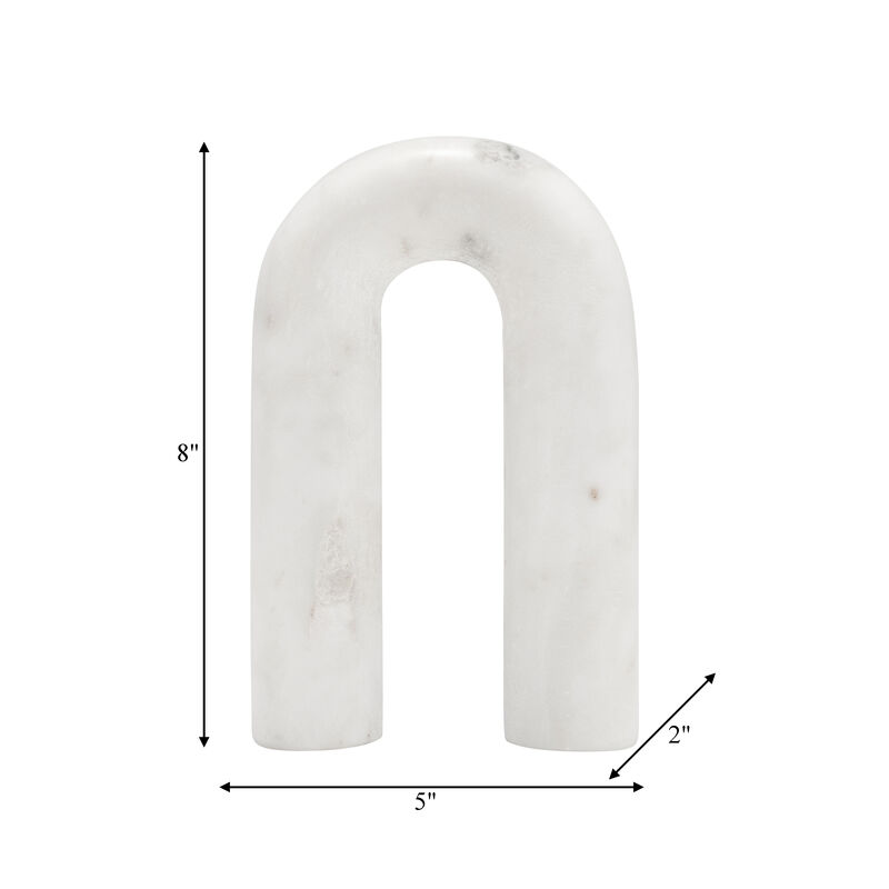 8" Marble Rounded Horseshoe