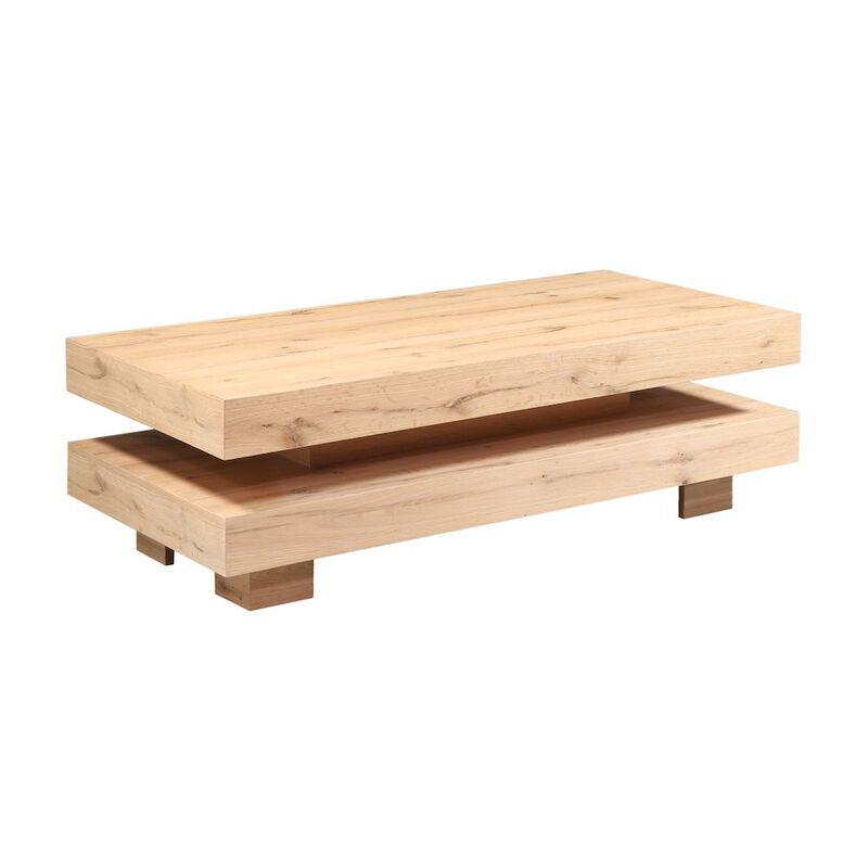 World Interiors Alpine 55 Coffee Table in Distressed Oak