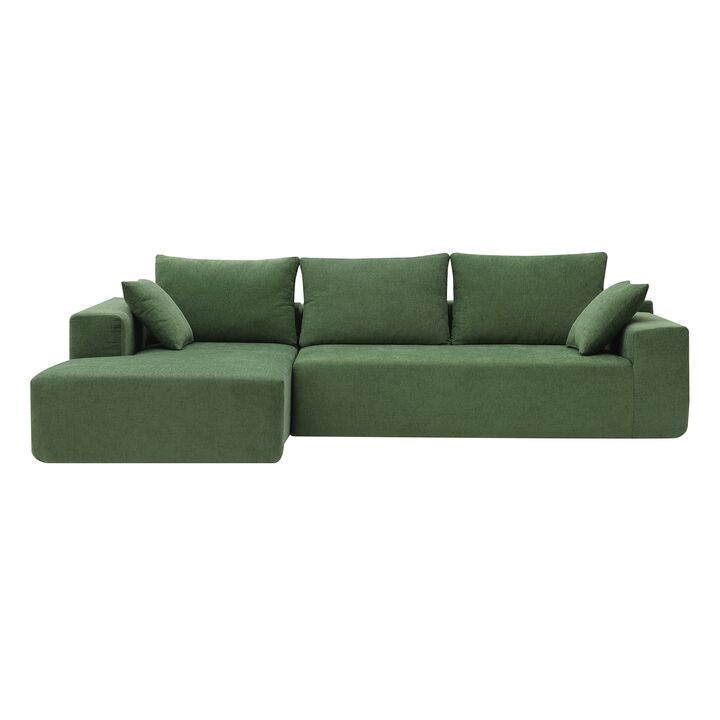 MONDAWE Modular Sectional Living Room Sofa Set, Modern Minimalist Style Couch, L-Shape Upholstered Sleeper Sofa for Living Room, Bedroom