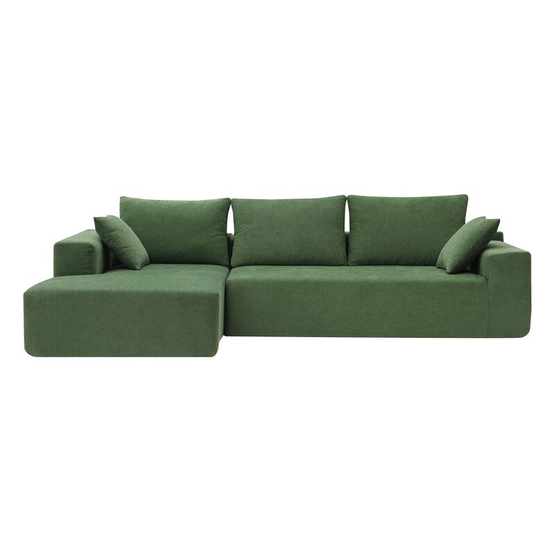 MONDAWE Modular Sectional Living Room Sofa Set, Modern Minimalist Style Couch, L-Shape Upholstered Sleeper Sofa for Living Room, Bedroom