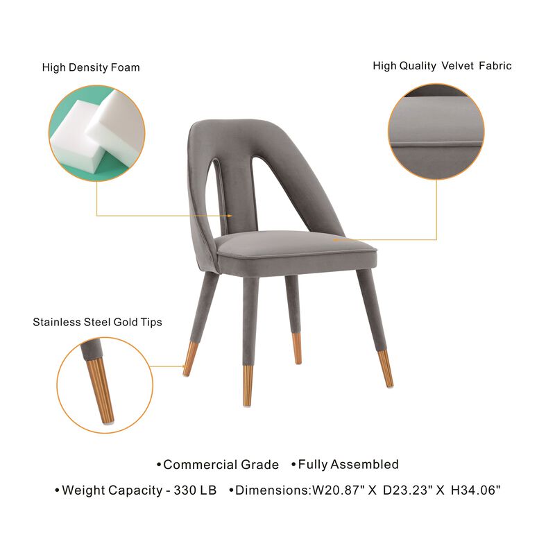 Neda Gray Dining Chair (Set of 2) image number 2