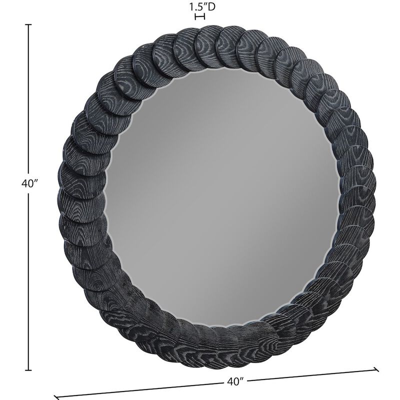 Meridian Furniture Revolve Black Mirror