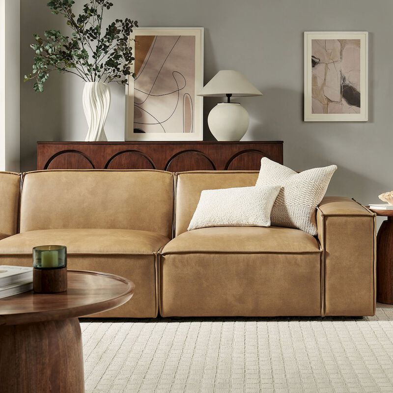 Restore 3-Piece Vegan Leather Modular Sofa Set image number 8