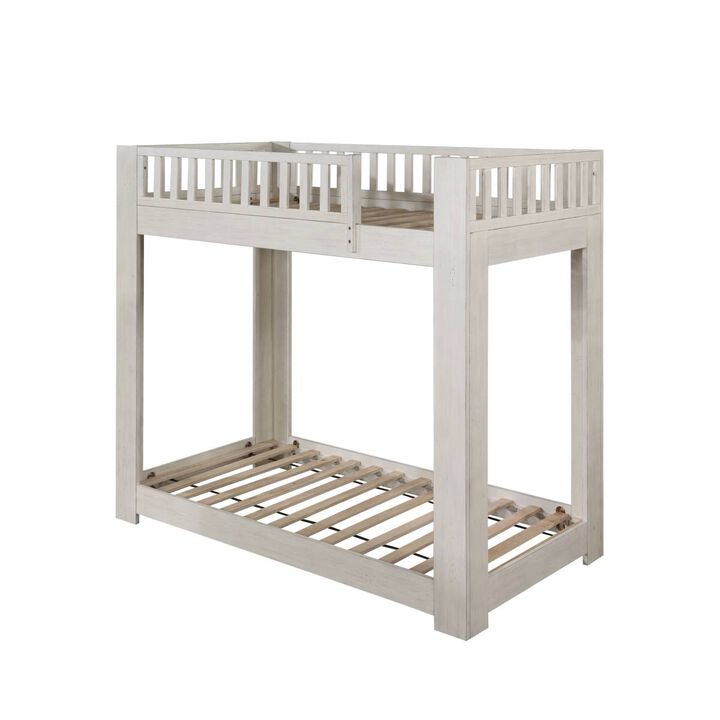 Cedro T/T Bunk Bed in Weathered White Finish BD00612