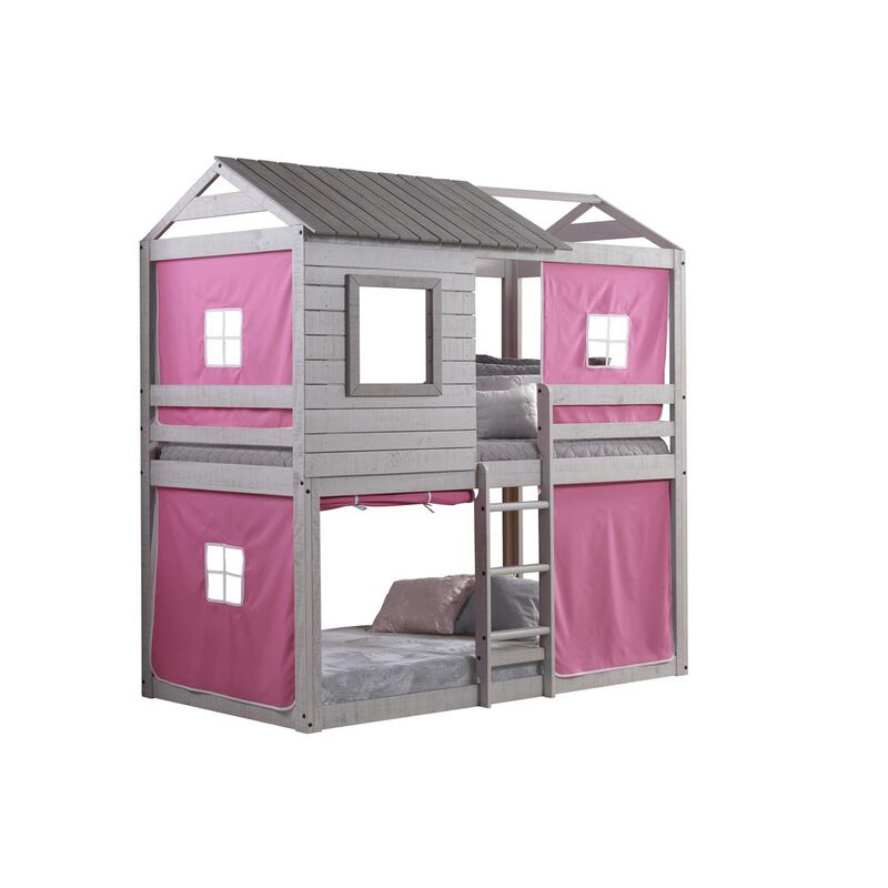 Donco Trading Deer Blind Bunk Loft W/Pink Tent