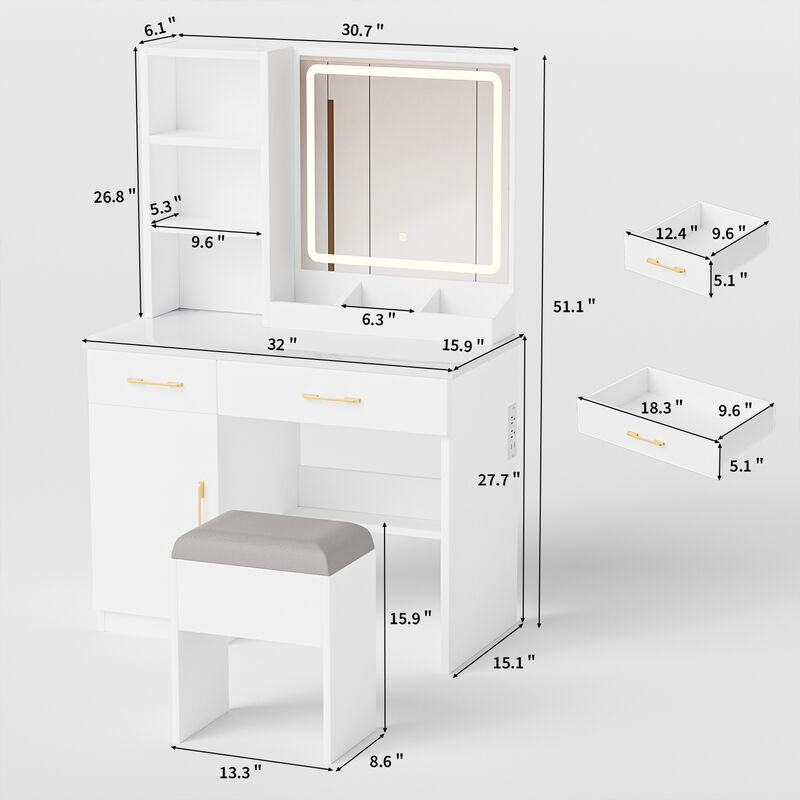 Hingvo Makeup Vanity Desk image number 2