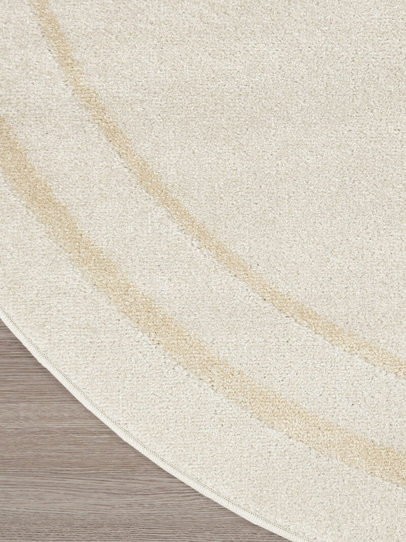 Nourison Essentials NRE02 Ivory/Gold 6' x Round Rug image number 5