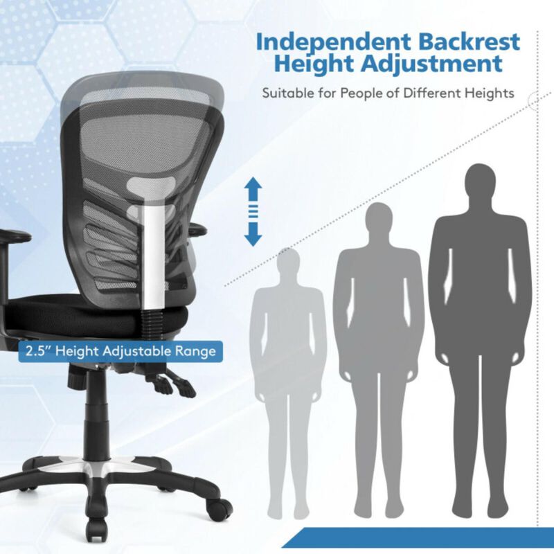 Hivvago Ergonomic Mesh Office Chair with Adjustable Back Height and Armrests