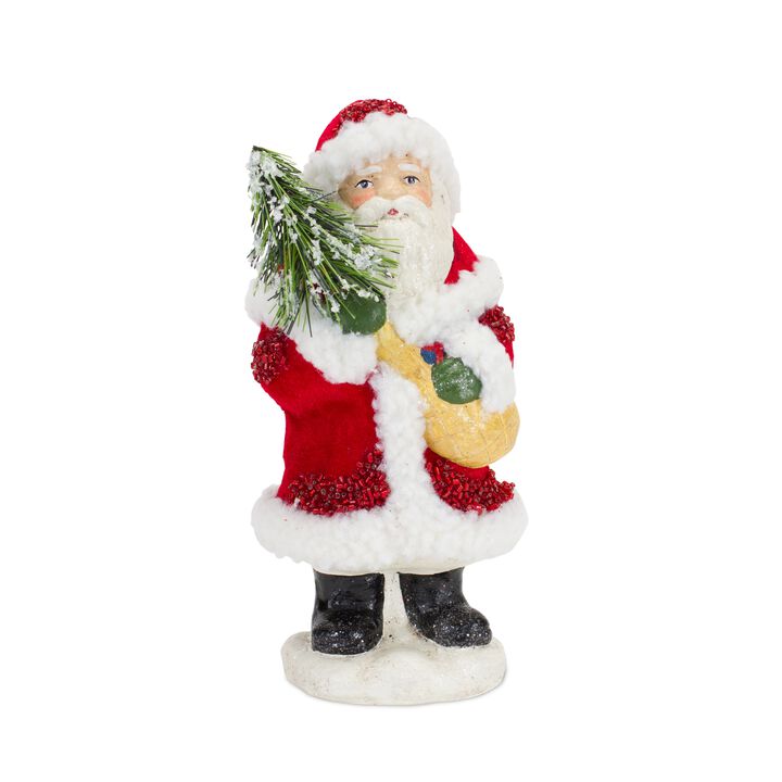 Set of 3 Santa Figures – Christmas Decorations for Holiday Home, Table, and Mantel Display