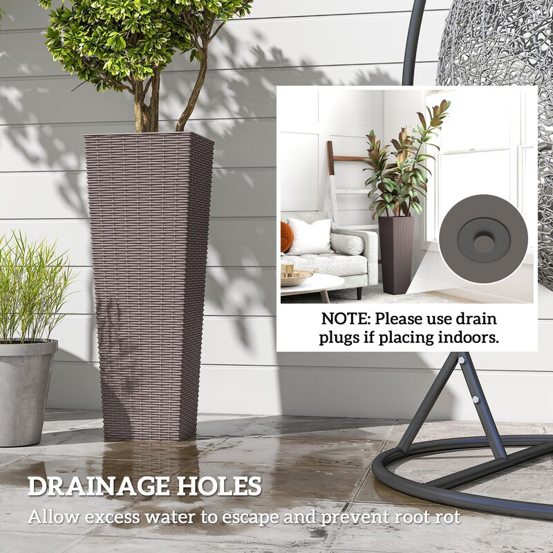 Hivvago 32 Inch Tall Planters for Porch & Garden image number 5