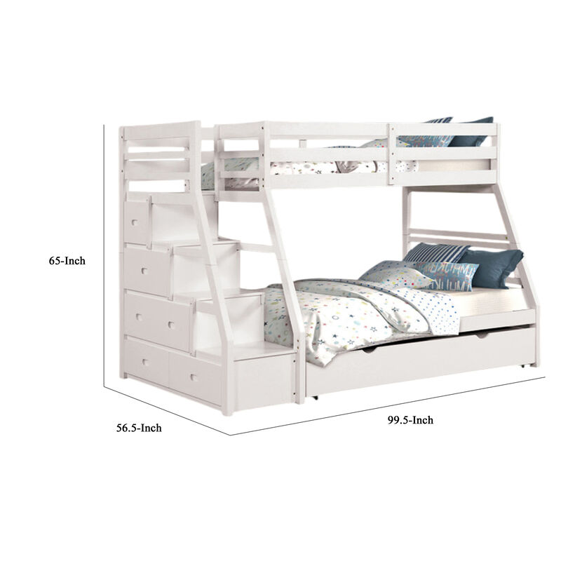 Ellon Bunk Bed, Trundle, Wood, Storage Drawers image number 5