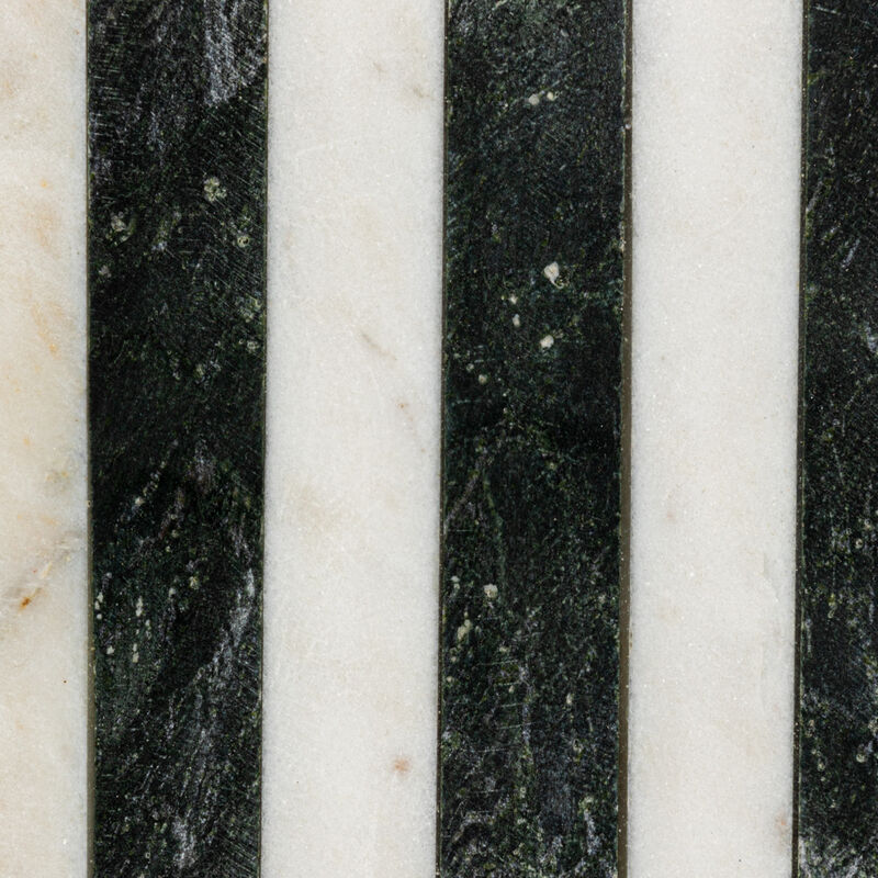 Marble Cheese and Cutting Board with Stripes, Black and White image number 4