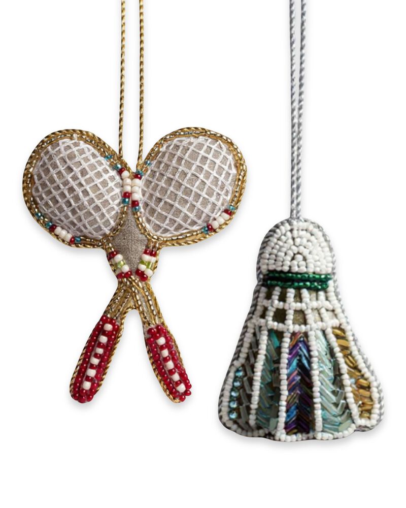 Badminton Ornament Set