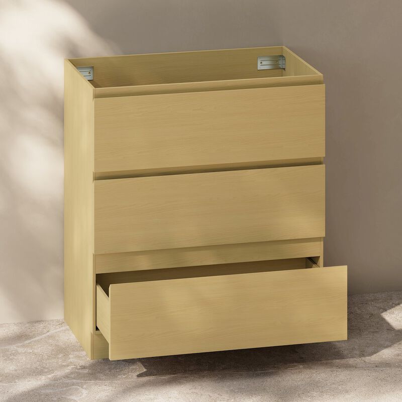 Liberte 30" Freestanding Bathroom Vanity Cabinet without Top in Natural Oak image number 4