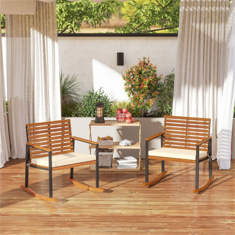 Rocking Chair for Porch, Patio, or Garden with Durable Outdoor Design image number 3