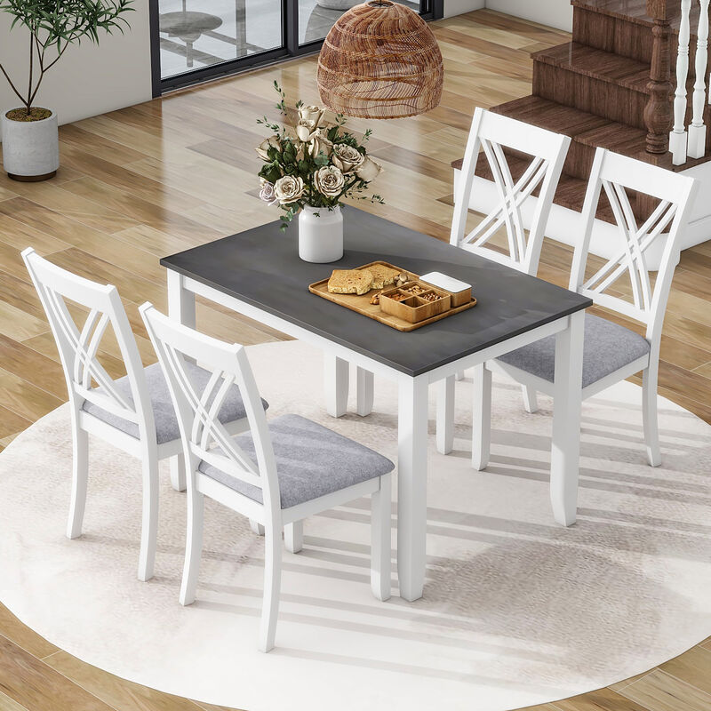 Merax 5-Piece Dining Table Chairs Set