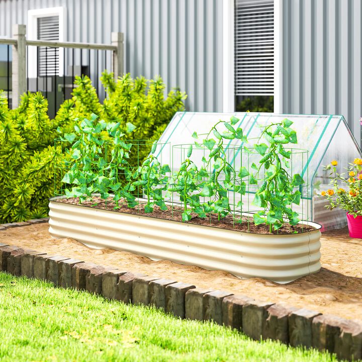 Hivvago Sturdy Galvanized Raised Bed for Vegetables and Flowers