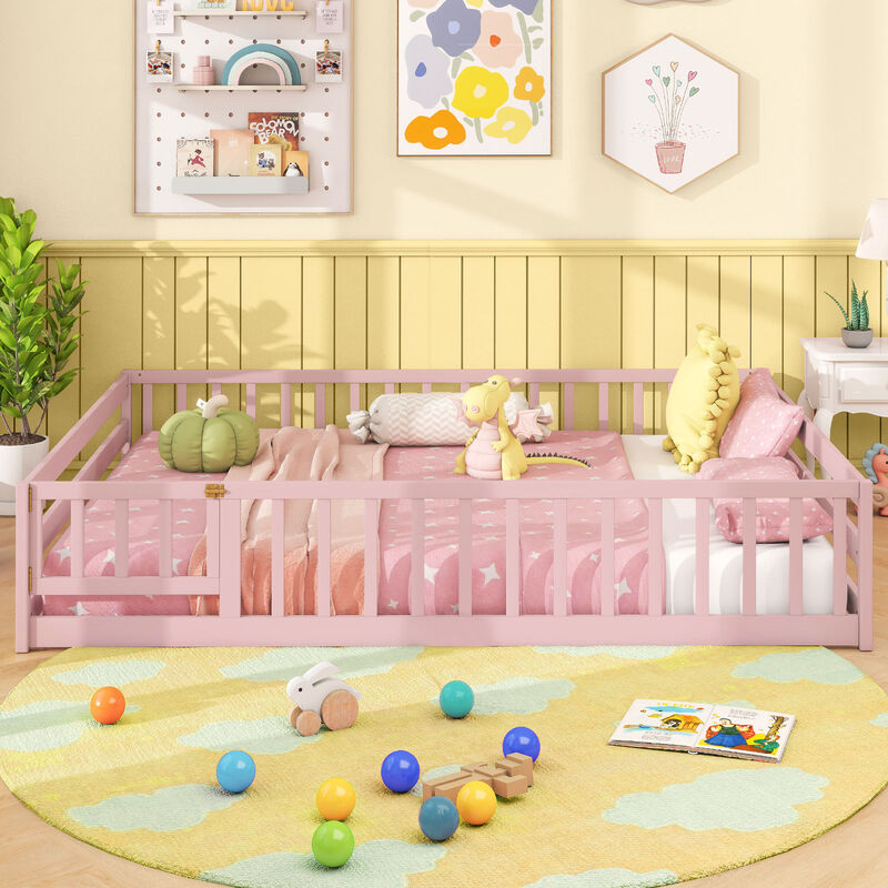 Full Platform Floor Bed with Full-Length Protective Guardrails image number 3