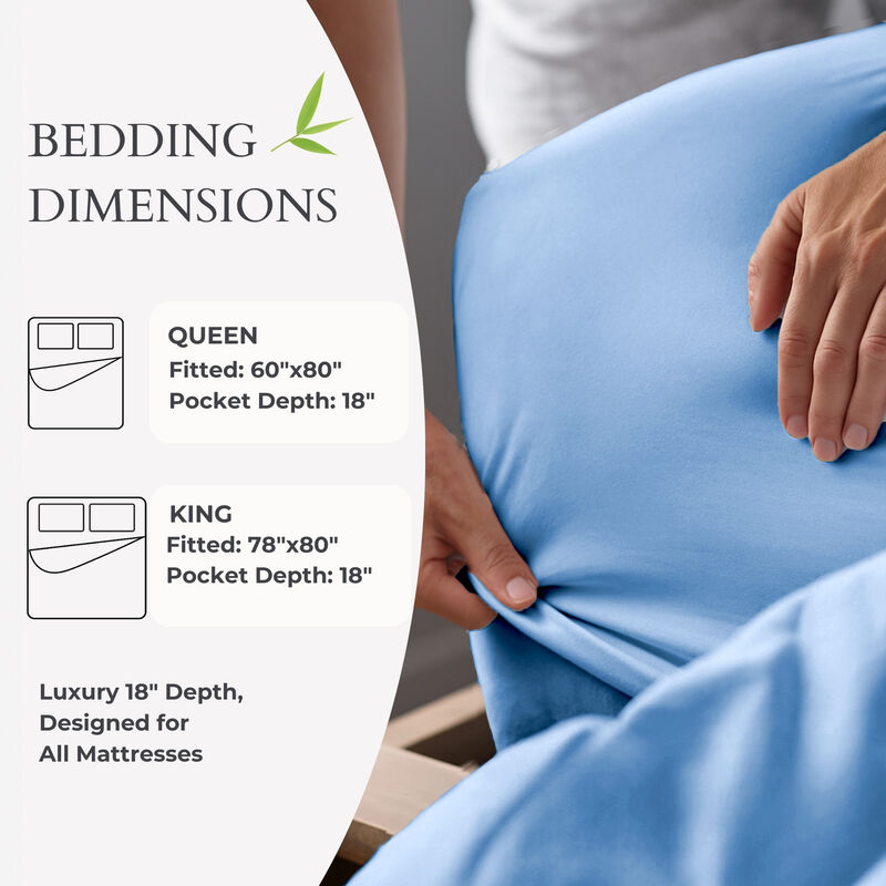 BedVoyage Luxury 100% viscose from Bamboo Fitted Sheet