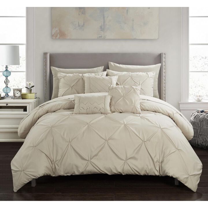 Chic Home  Queen Size Zita Comforter Bed Set,   10 Piece