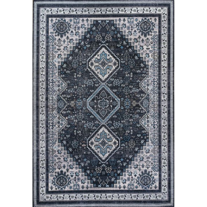 Dalyan Geometric Medallions Machine-Washable Area Rug