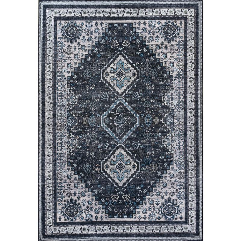 Dalyan Geometric Medallions Machine-Washable Area Rug