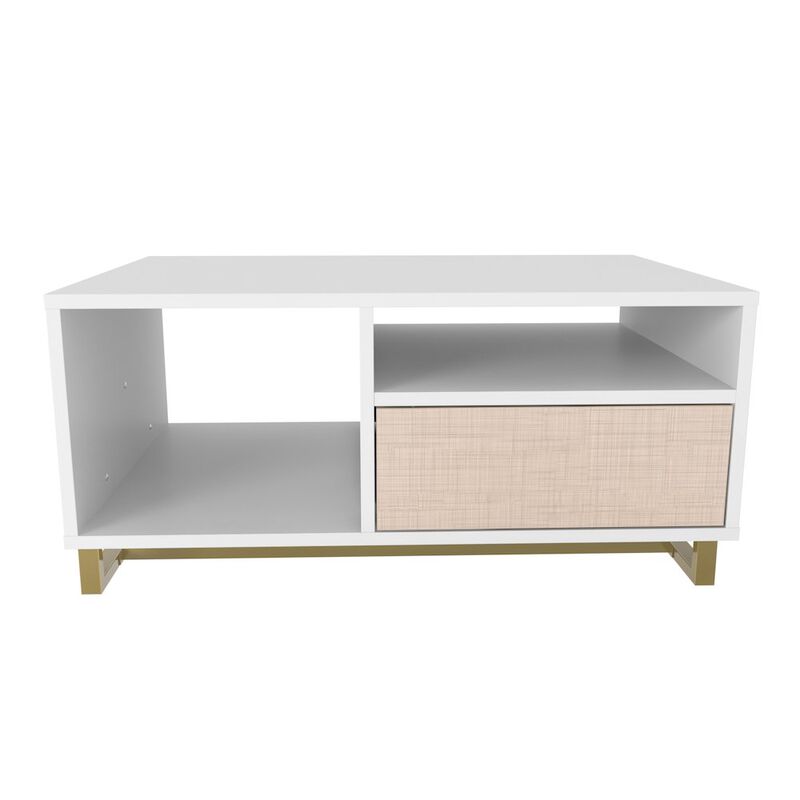 Decorotika Utopia Coffee Table White Beige