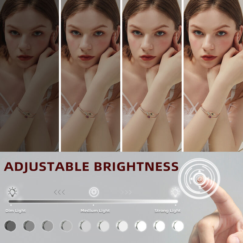 23''x19''  Hollywood Makeup Vanity Mirror 15 LED Bulbs USB Port White
