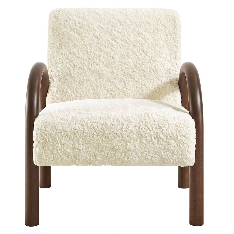 Lunet Faux Shearling Accent Armchair image number 5