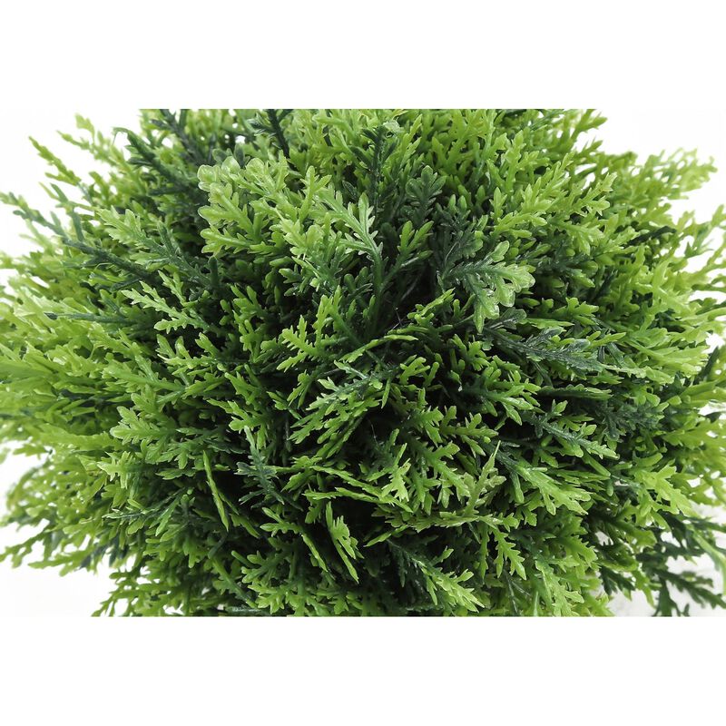 Monarch Specialties I 9589 -Artificial Plant, 5" Tall, Grass, Indoor, Faux, Fake, Table, Greenery, Potted, Set Of 3, Decorative, Green Plants, Grey Pots image number 3