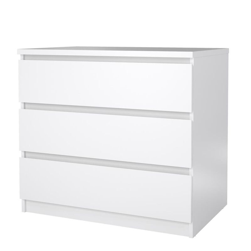 Tvilum Scottsdale 3 Drawer Chest, White High Gloss