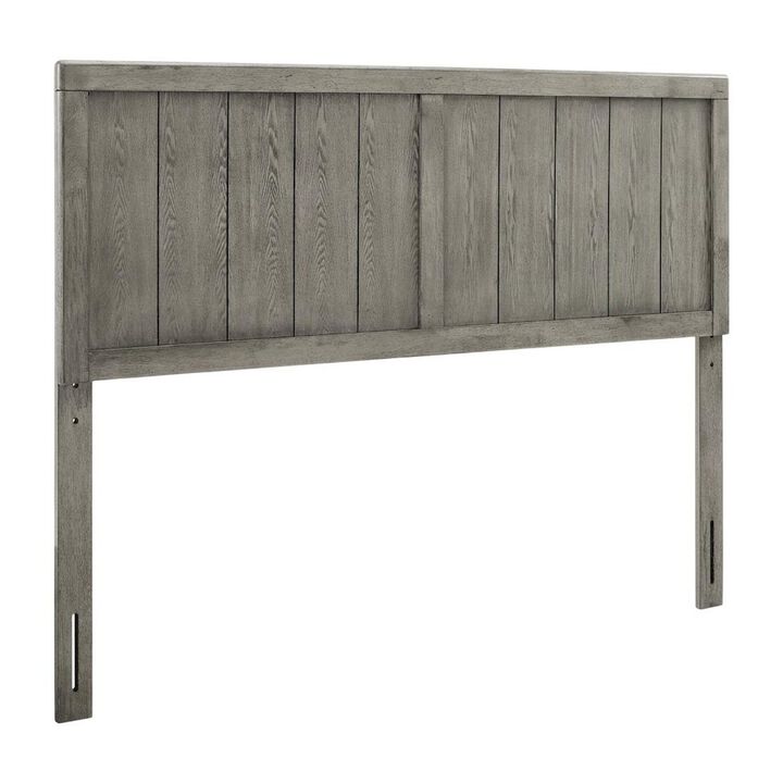 Wood King Headboard with Sturdy Construction and Classic Design for Bedroom