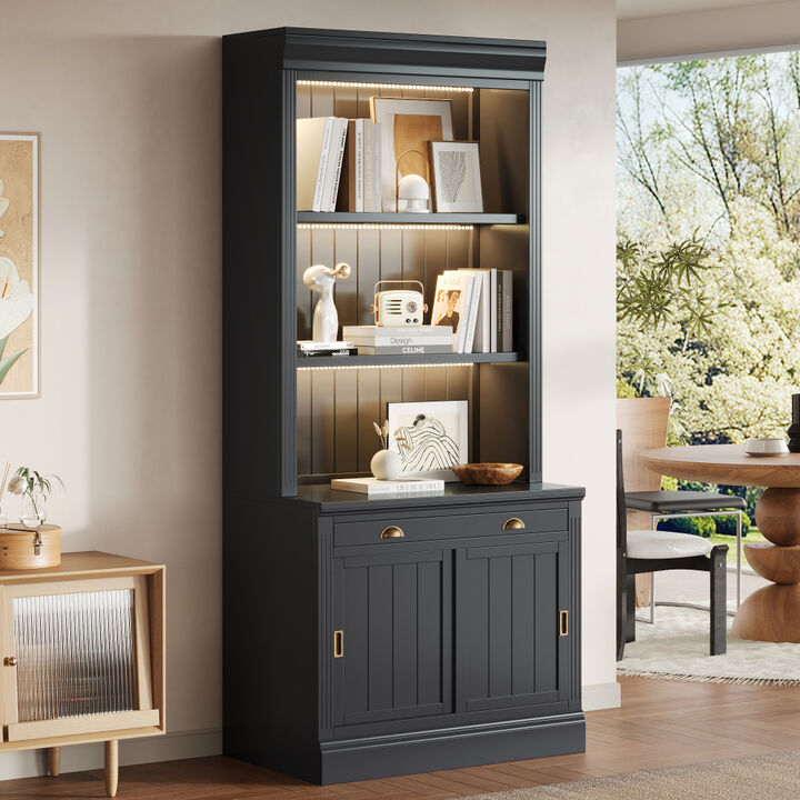 Pulvop LED-Lit Bookcase