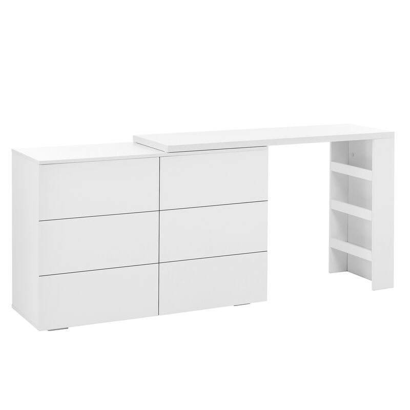 Tubklu L-Shaped Desk Dresser image number 7