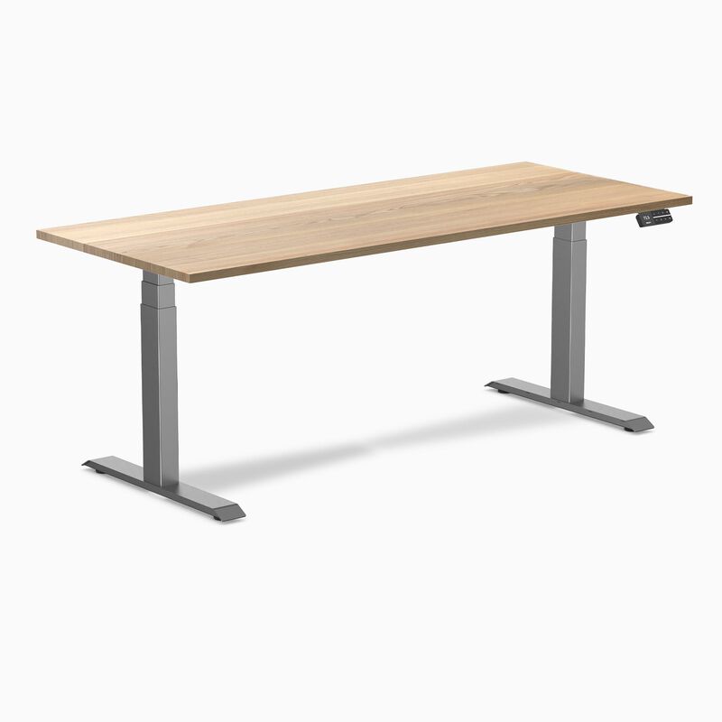Desky Dual Hardwood Sit Stand Desk image number 0