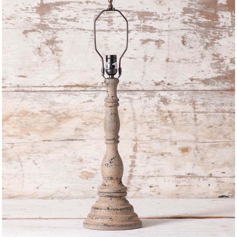 Irvins Country Tinware Davenport Wood Table Lamp Base In Hartford Buttermilk image number 1