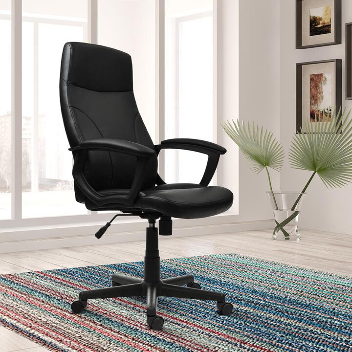 Techni Mobili Medium Back Executive Office Chair. Color: Black