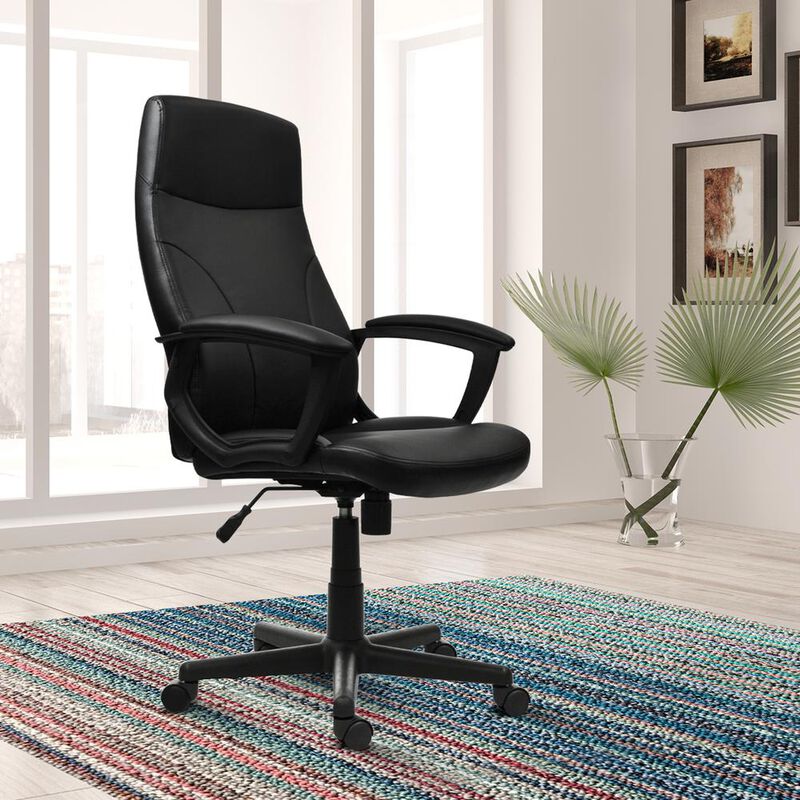 Techni Mobili Medium Back Executive Office Chair. Color: Black