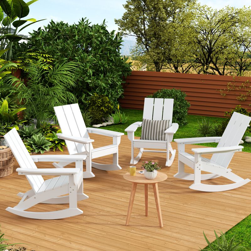 WestinTrends Modern Adirondack Outdoor Rocking Chair (Set of 4)