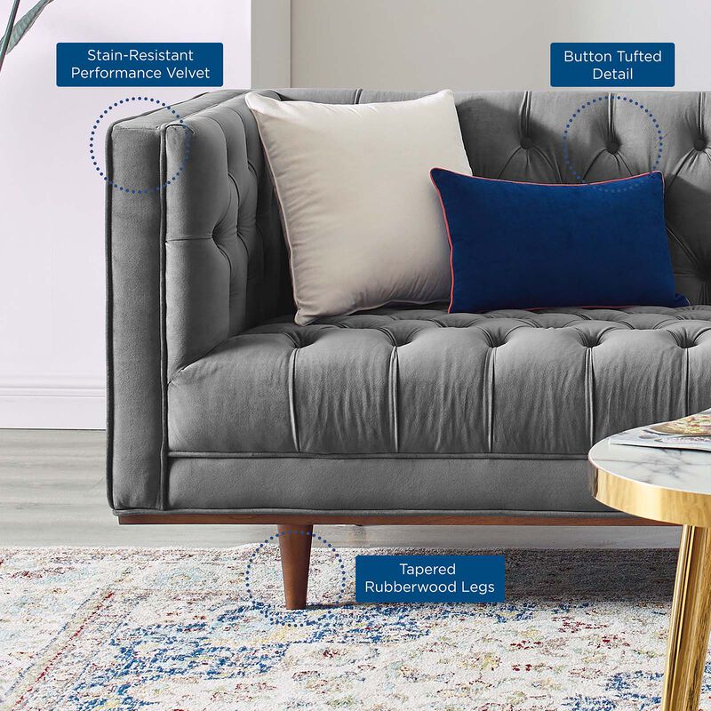 Elation Tufted Performance Velvet Sofa image number 6