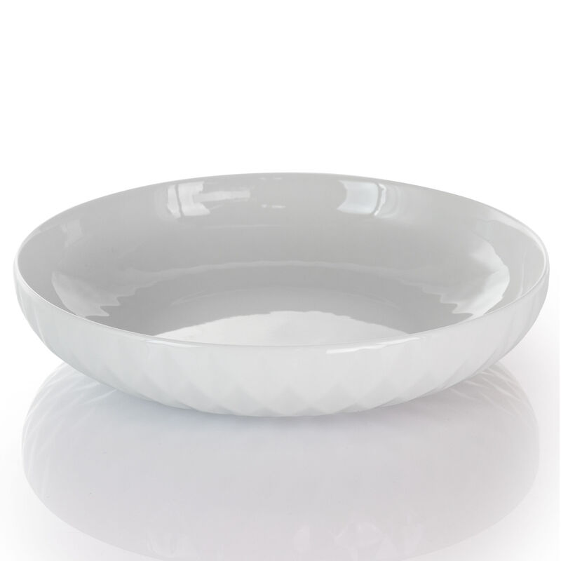 Elama Sienna 18 Piece Porcelain Dinnerware Set in White