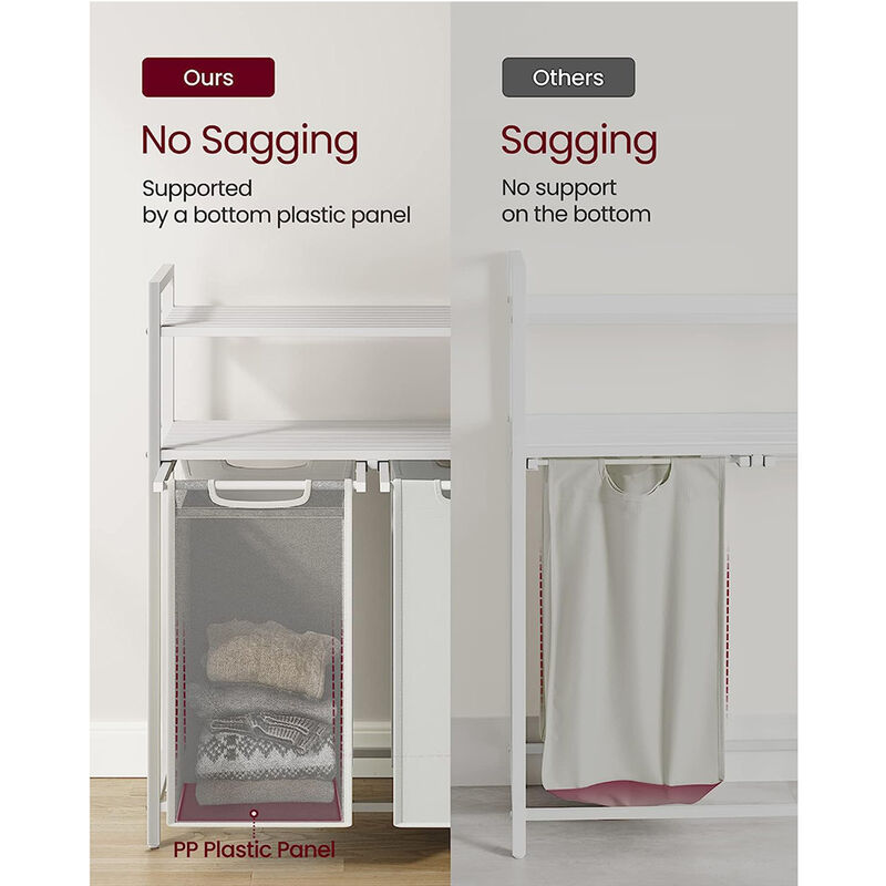 White Laundry Hamper for Clean and Stylish Clothes Storage