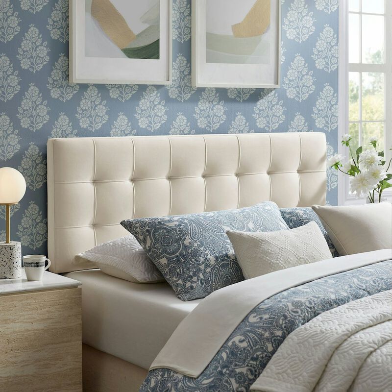 Lily Stain-Resistant Performance Velvet Queen Size Headboard image number 6