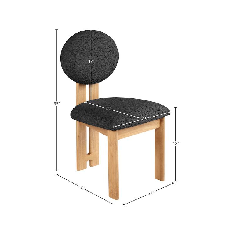 Meridian Furniture Napa Black Dining Chair, Set of 2