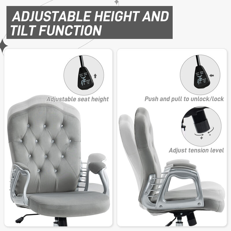 Ergonomic Desk Chair, Comfortable Office Seating with Adjustable Backrest and Lumbar Support