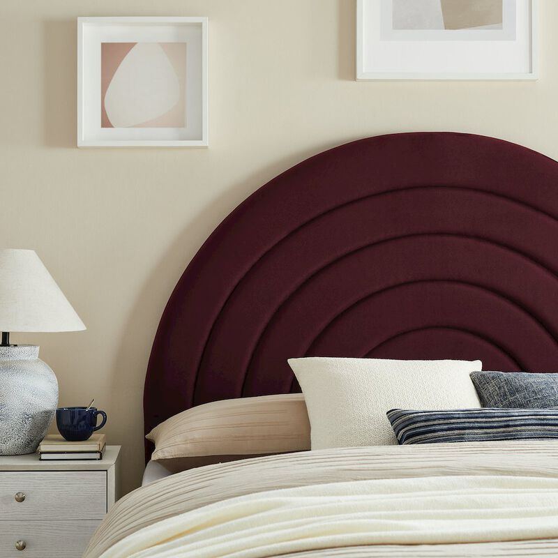 Solana Arched Performance Velvet King Headboard image number 6