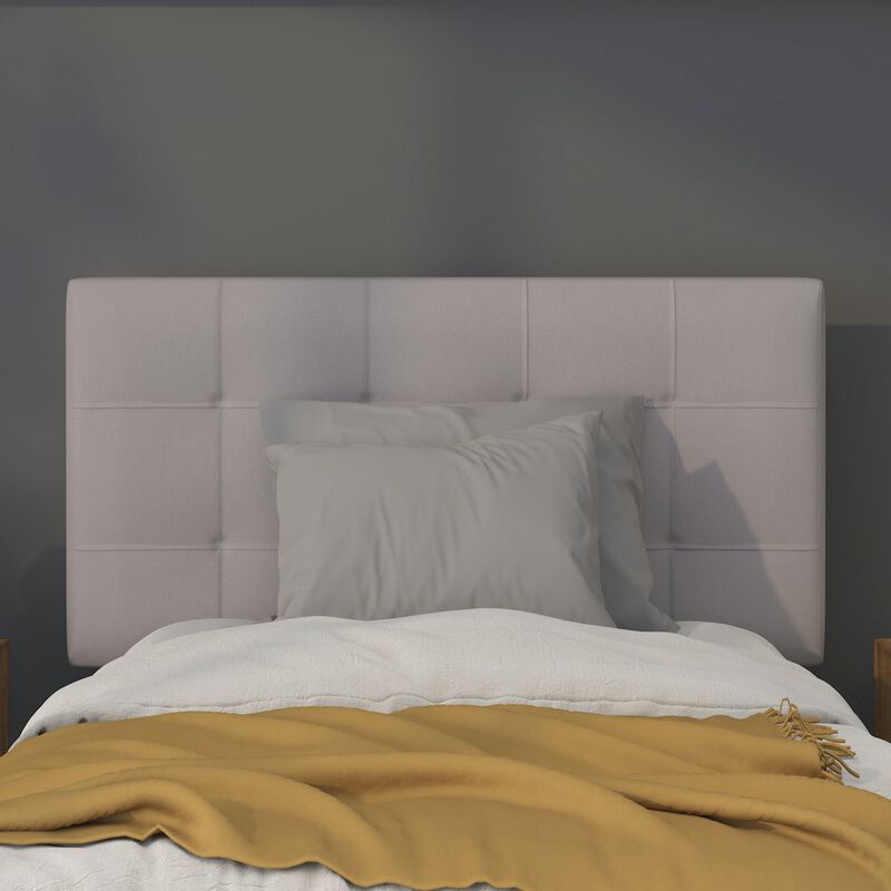 Flash Furniture Tufted Upholstered Twin Size Headboard in Light Gray Fabric image number 7