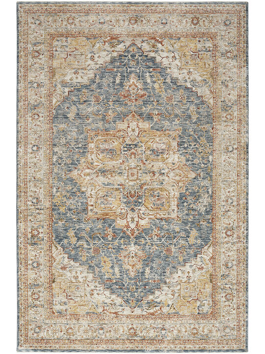 Sahar SHR06 Ivory/Blue 5'3" x 7'8" Rug