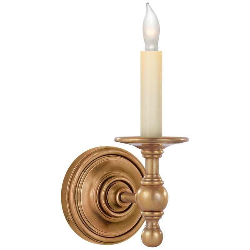 Classic Single Sconce in Antique Brass