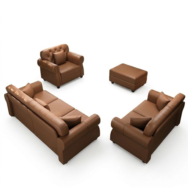 Lerkka Upholstered Faux Leather Sofa Sets